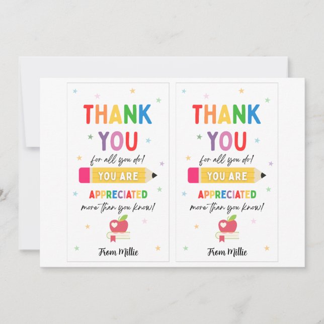 Teacher Appreciation Week - Mini Card inc. Digital (Front)