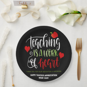 Teacher Appreciation Week Party Decor THANK YOU Paper Plates
