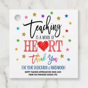 Teacher Appreciation Week Party  Favor Tags
