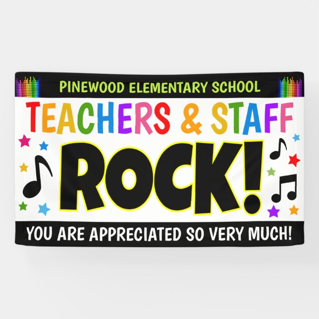 Teacher Appreciation Week Rock Banner (Horizontal)