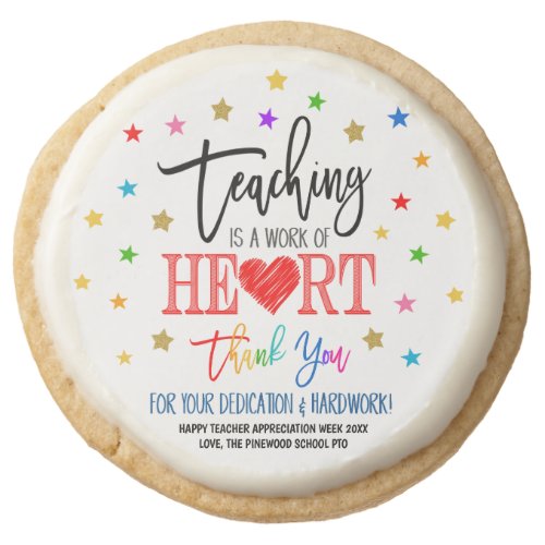 Teacher Appreciation Week  Round Shortbread Cookie