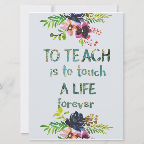 Teacher Appreciation Week Teacher Quote Typography Card