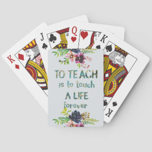 Teacher Appreciation Week Teacher Quote Typography Poker Cards