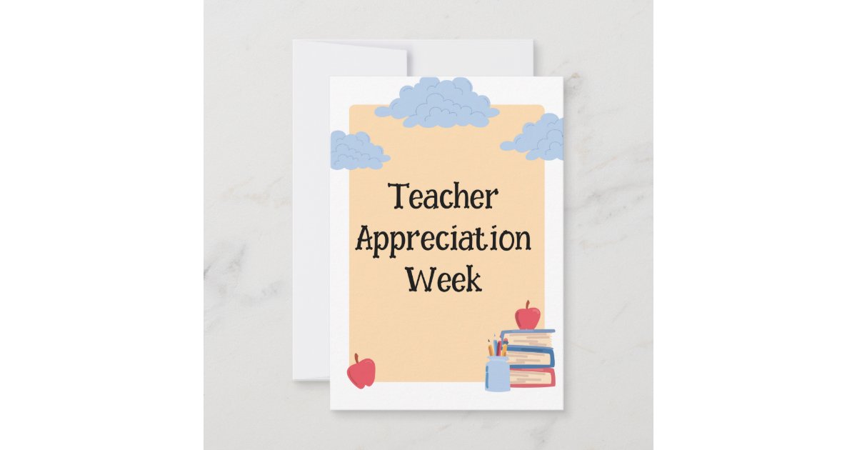 Teacher Appreciation Week Thank You Card | Zazzle