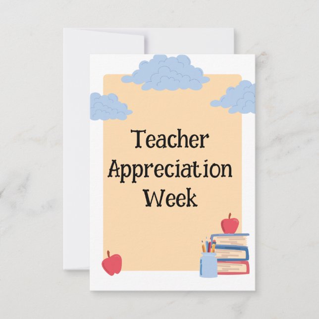 Teacher Appreciation Week  Thank You Card (Front)