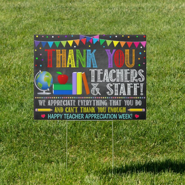 Teacher Appreciation Week Yard Sign (Insitu)