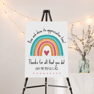 Teacher Appreciation Welcome Sign – Rainbow Design