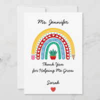 Teacher Appreciation With Thank You Message Custom