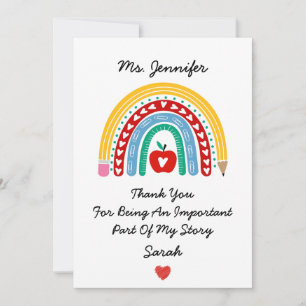 Teacher Appreciation With Thank You Message Custom Holiday Card