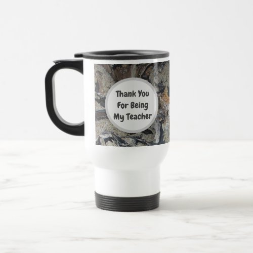 Teacher Appreciation Wood Photo Class Thank You Travel Mug