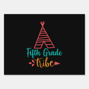 Teacher Art Fifth Grade Tribe Sign