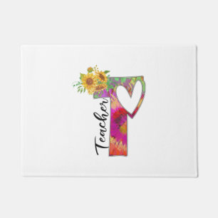 Teacher Art Flower Teacher Doormat