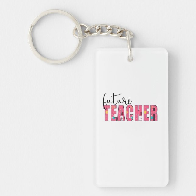 Teacher Art Future Teacher Keychain (Front)