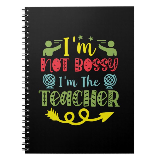 Teacher Art I Am The Teacher Notebook (Front)