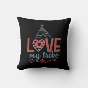 Teacher Art Love My Tribe Throw Pillow
