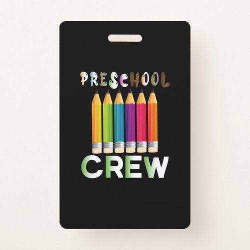 Teacher Art Preschool Crew Teacher Badge