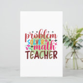 Teacher Art Problem Solver Math Teacher (Standing Front)