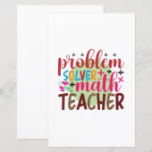 Teacher Art Problem Solver Math Teacher (Front/Back)
