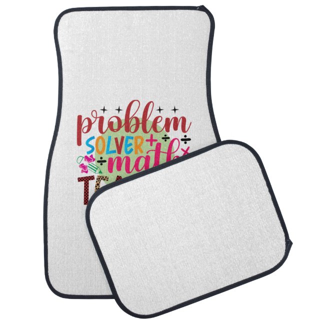 Teacher Art Problem Solver Math Teacher Car Floor Mat (Set)