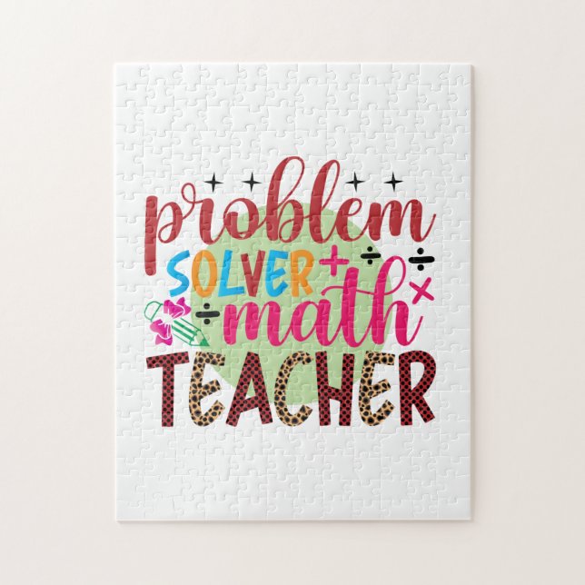 Teacher Art Problem Solver Math Teacher Jigsaw Puzzle (Vertical)
