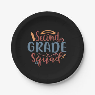 Teacher Art Second Grade Squad Paper Plates