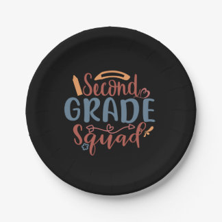 Teacher Art Second Grade Squad Paper Plates