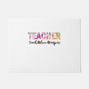 Teacher Art Teach Love Inspire Doormat