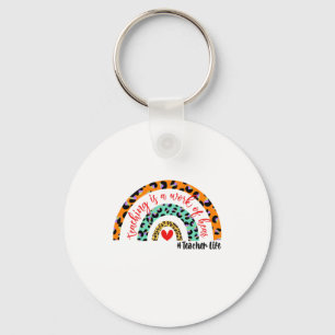 Teacher Art Teaching Is A Work Of Heart Keychain