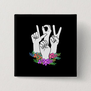 Teacher ASL Hand Sign Button