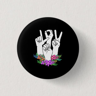 Teacher ASL Hand Sign Button