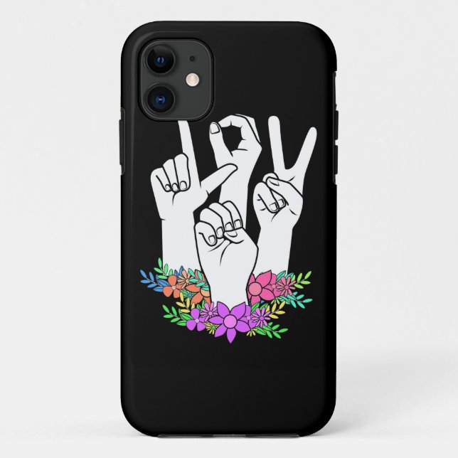 Teacher ASL Hand Sign Case-Mate iPhone Case (Back)