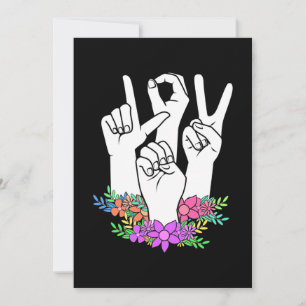Teacher ASL Hand Sign Invitation