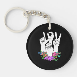 Teacher ASL Hand Sign Keychain