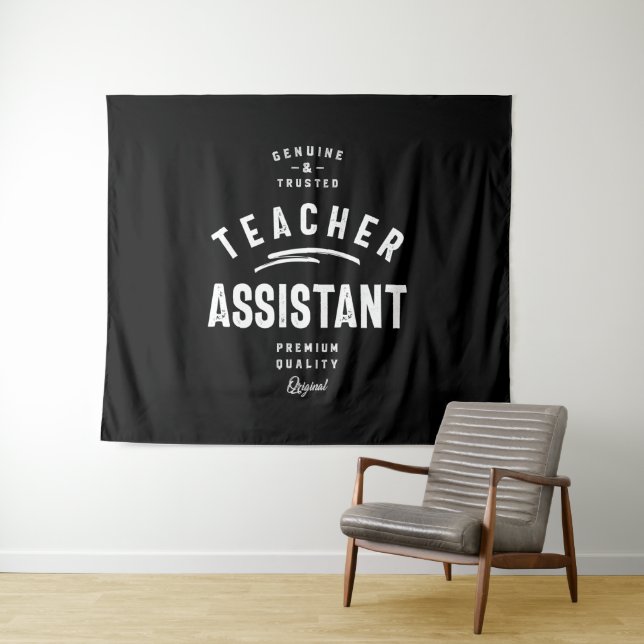Teacher Assistant Job Title Gift Tapestry (In Situ (Horizontal))