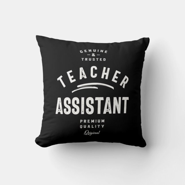Teacher Assistant Job Title Gift Throw Pillow (Front)