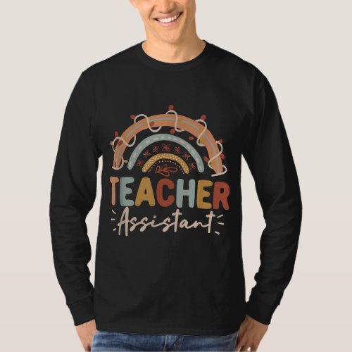 Teacher Assistant Rainbow Back To School Student T T_Shirt