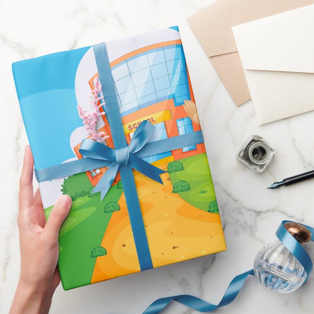 Teacher At School Wrapping Paper (Creator Uploaded)