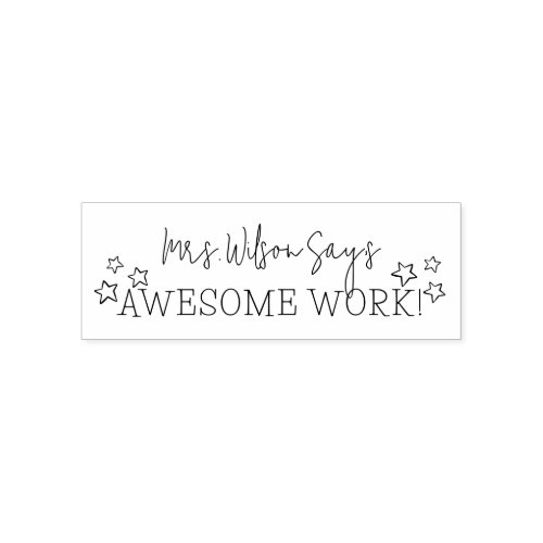 Teacher Awesome Work Self_inking Stamp