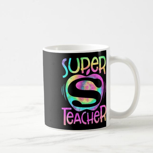 Teacher Back To School Apple Tie Dye Funny First D Coffee Mug (Right)