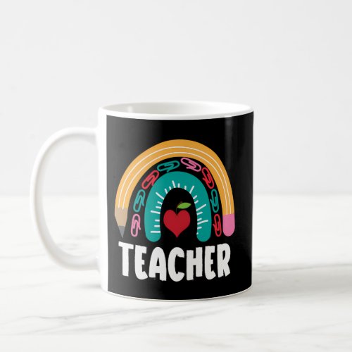 Teacher Back To School Boho Rainbow For Teachers Coffee Mug
