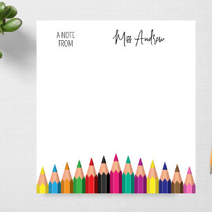 Teacher Back to School End of Year Gift Custom Notepad