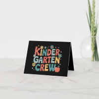 Teacher  Back to School Kindergarten Crew