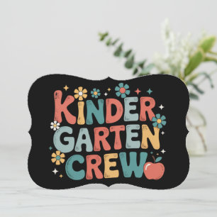 Teacher  Back to School Kindergarten Crew Card
