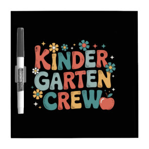 Teacher Back to School Kindergarten Crew Dry Erase Board