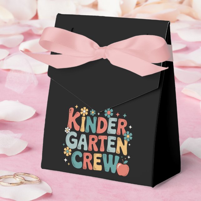 Teacher  Back to School Kindergarten Crew Favor Boxes (Wedding)