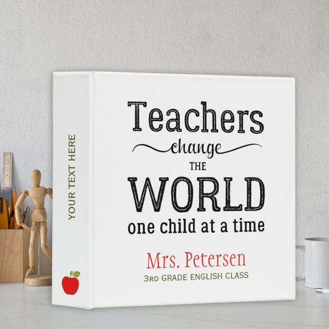 Teacher back to school professional personalized 3 ring binder (Creator Uploaded)