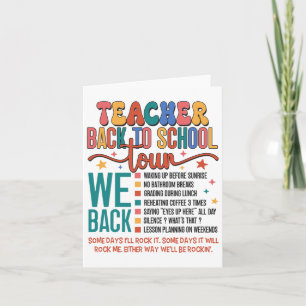 Teacher Back To School Tour Bruh We Back 1st Day O Card