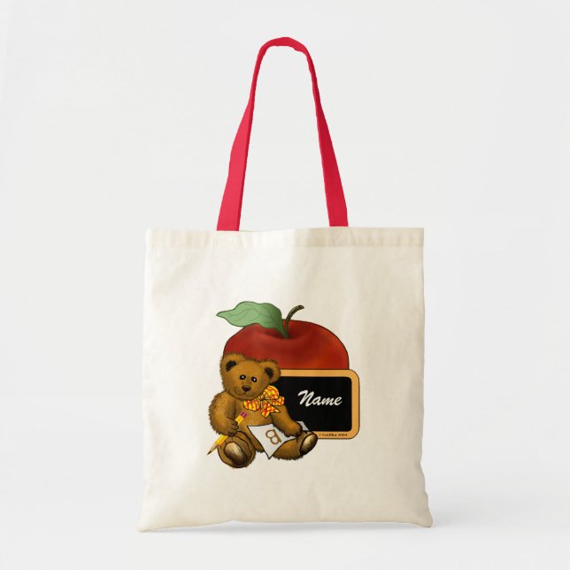 Teacher Bear Tote Bag (Front)