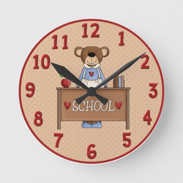 Teacher Bear Wall Clock (Front)