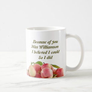 Teacher BECAUSE OF YOU I BELIEVED I COULD Coffee Mug